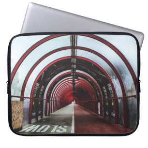 LEICHTER ROTER UND WEISSER GLASTUNNEL LAPTOPSCHUTZHÜLLE