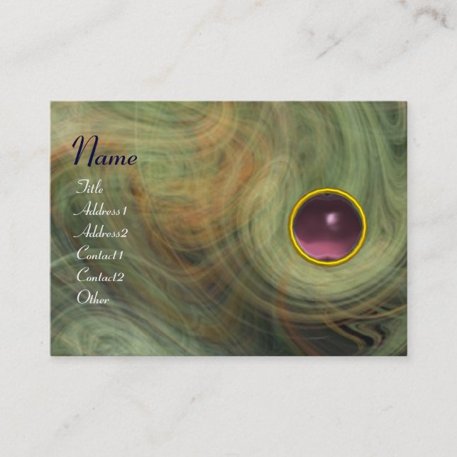 LEICHTER VORTEX AMETHYST, rosa, grau Visitenkarte (Vorderseite)