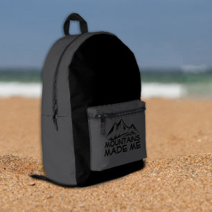 Leichter Wander-Rucksack grau schwarz Trekkingruck Bedruckter Rucksack