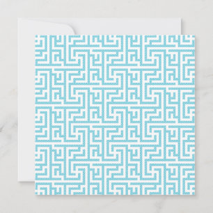 Leichtes blaues und weißes Labyrinth Einladung