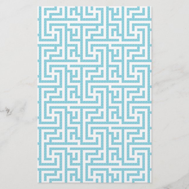 Leichtes blaues und weißes Labyrinth Flyer (Vorne)