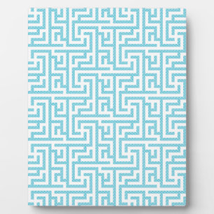 Leichtes blaues und weißes Labyrinth Fotoplatte