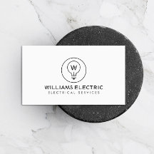 LEICHTES BULB-MONOGRAM-LOGO auf WEISS für ELEKTRIZ