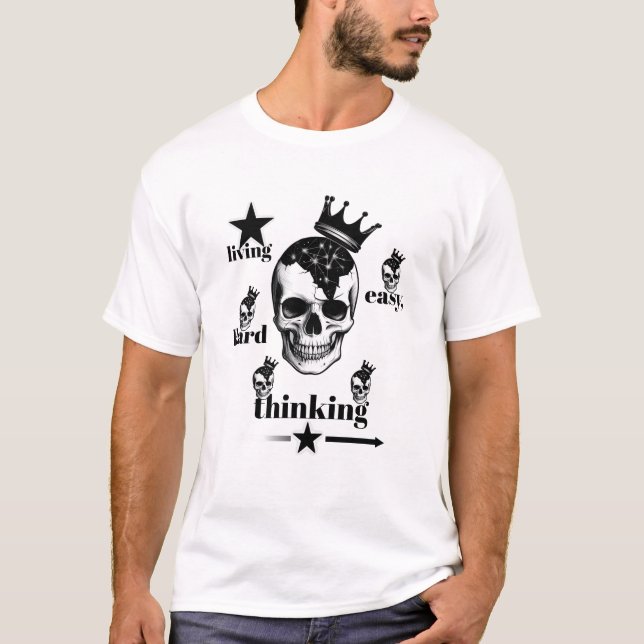 Leichtes Denken Cool und modern Männer T-Shirt (Vorderseite)