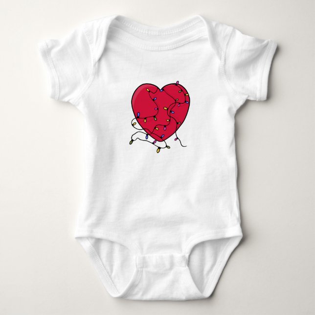 Leichtes Herz Baby Strampler (Vorderseite)