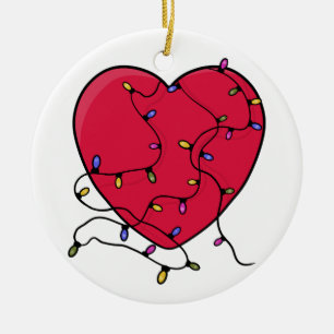 Leichtes Herz Keramik Ornament