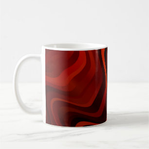 Leichtes Orangefarbenes Muster mit Linien. Farbige Kaffeetasse
