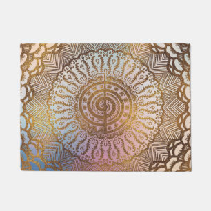 Leichtes Pastell und GoldChoku Rei Symbol in der Fußmatte