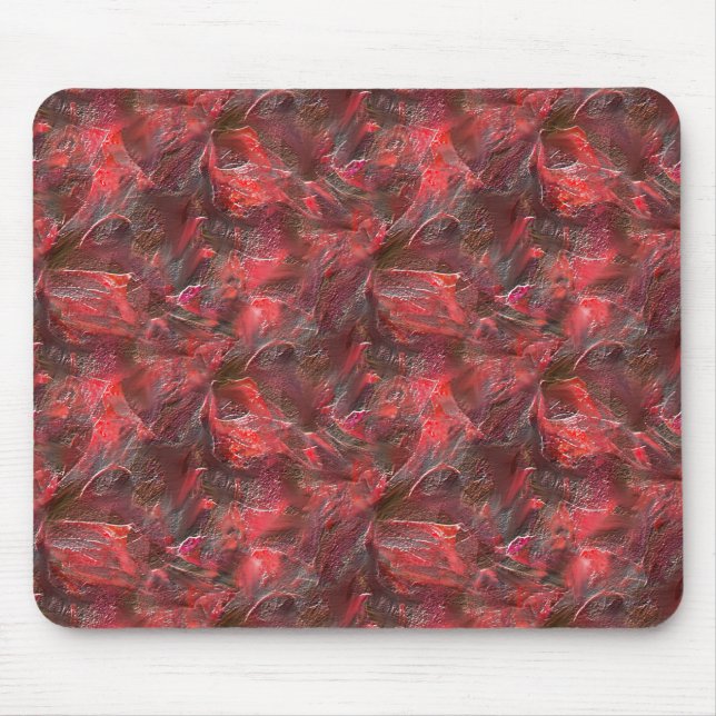 Leichtes Relief in Textur mit rotem Wachs überzoge Mousepad (Vorne)