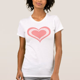 Leichtes Rosa und Wirbles Herz Frauen-T-Shirt T-Shirt