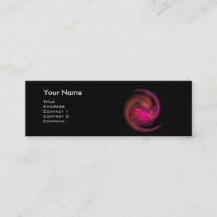 LEICHTES VORTEX MONOGRAM Lebendig schwarz rosa Mini Visitenkarte