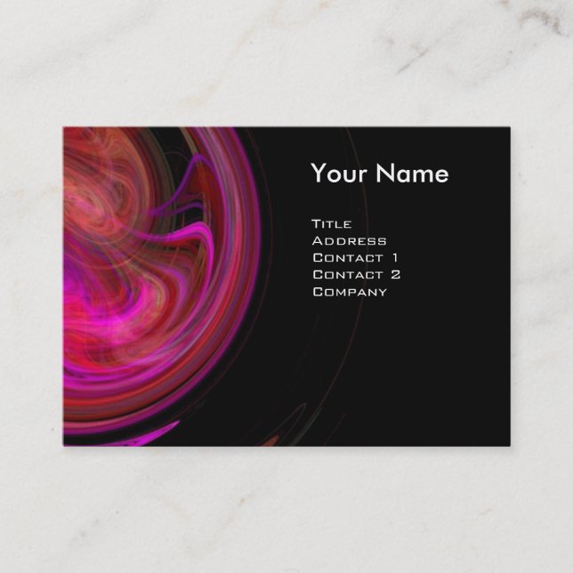 LEICHTES VORTEX MONOGRAM Leichte schwarz-rosa Veil Visitenkarte (Vorderseite)