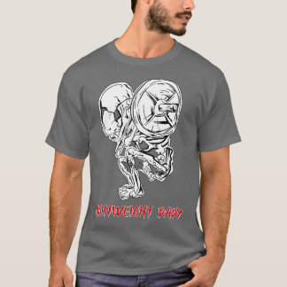 Leichtgewichtiger Baby Skeleton Weightlift Bodybui T-Shirt