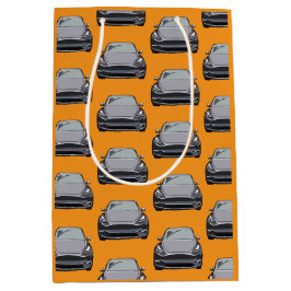 Leichtgrauer Elektrofahrzeug SUV Orange Mittlere Geschenktüte