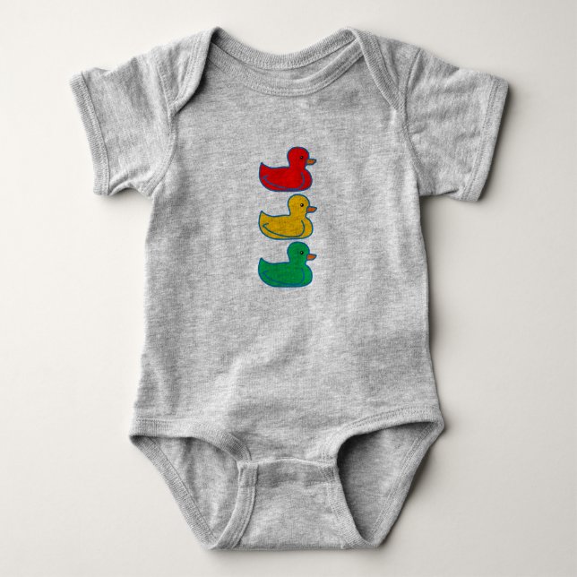 Leichtgummi-Duckkarosserieanzug Baby Strampler (Vorderseite)