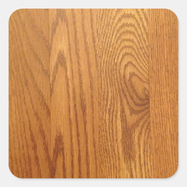 Leichtholz-Körnerdesign Quadratischer Aufkleber (Vorderseite)
