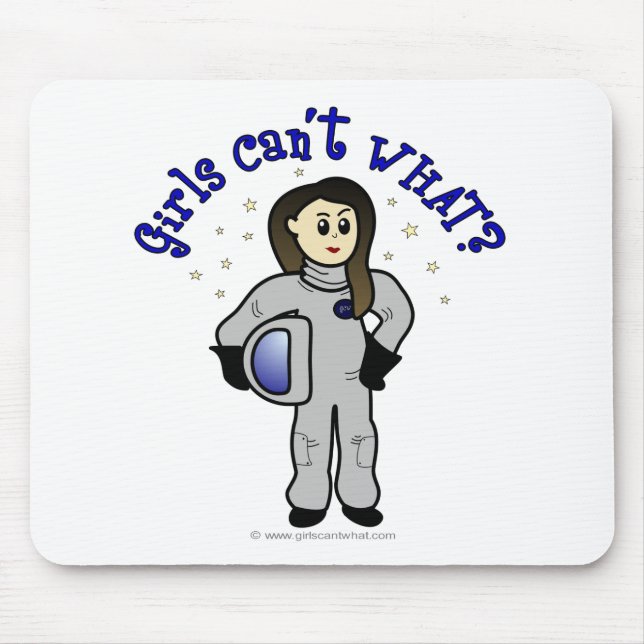 Leichtweiblicher Astronaut Mousepad (Vorne)