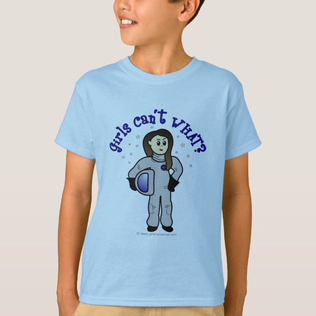 Leichtweiblicher Astronaut T-Shirt (Vorderseite)