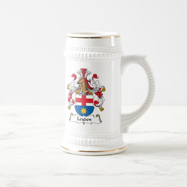 Leiden-Familienwappen Bierglas (Rechts)