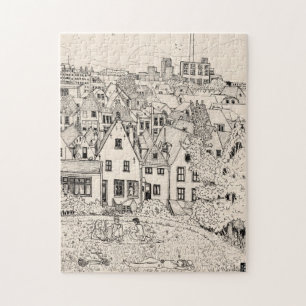Leiden South Holland Niederlande Pen Ink Zeichnend