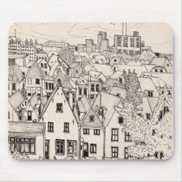 Leiden South Holland Niederlande Pen Ink Zeichnend Mousepad