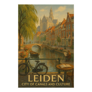 LEIDEN – Stadt der Kanäle und Kultur” Poster