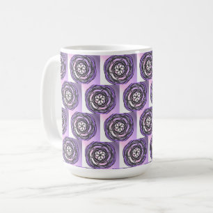 Leidenschaft Blume Lila Muster Kaffeetasse