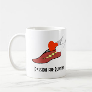 Leidenschaft für laufende Tasse