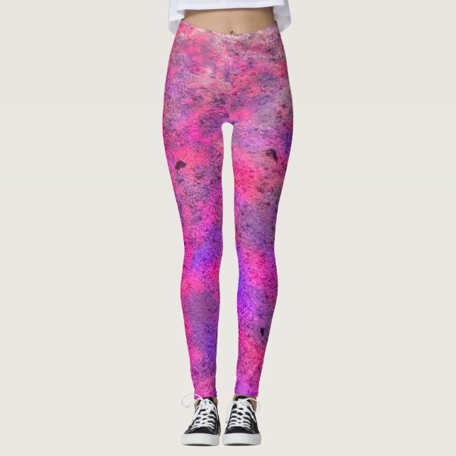 Leidenschaft für rosa Muster Leggings (Vorderseite)