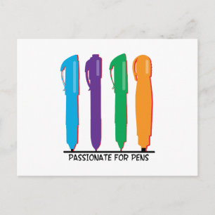Leidenschaft für Stifte Postkarte