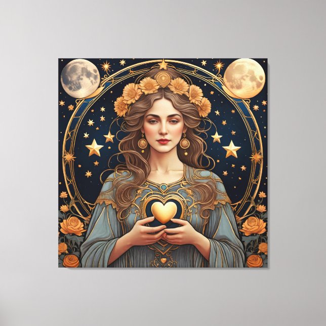 Leidenschaft - Tarot Leinwanddruck (Vorderseite)