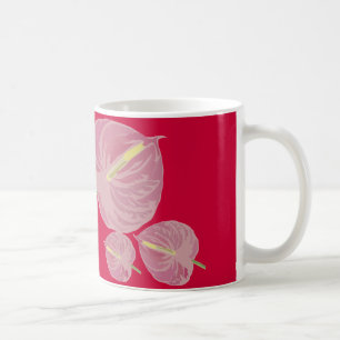 leidenschaftlich rosa Anthurium Kaffeetasse