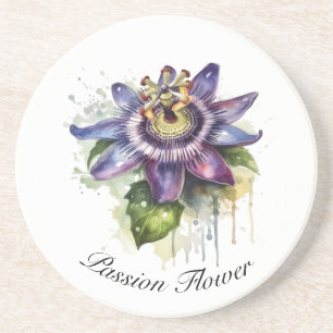 Leidenschaftliche Lila Passionsblume Getränkeuntersetzer