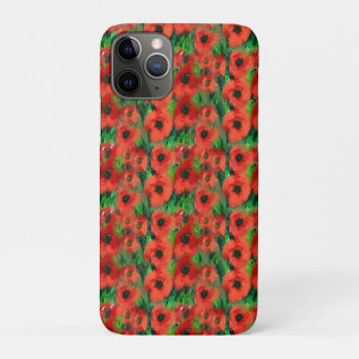 Leidenschaftliche rote Mohnblumen und grünes Laub Case-Mate iPhone Hülle