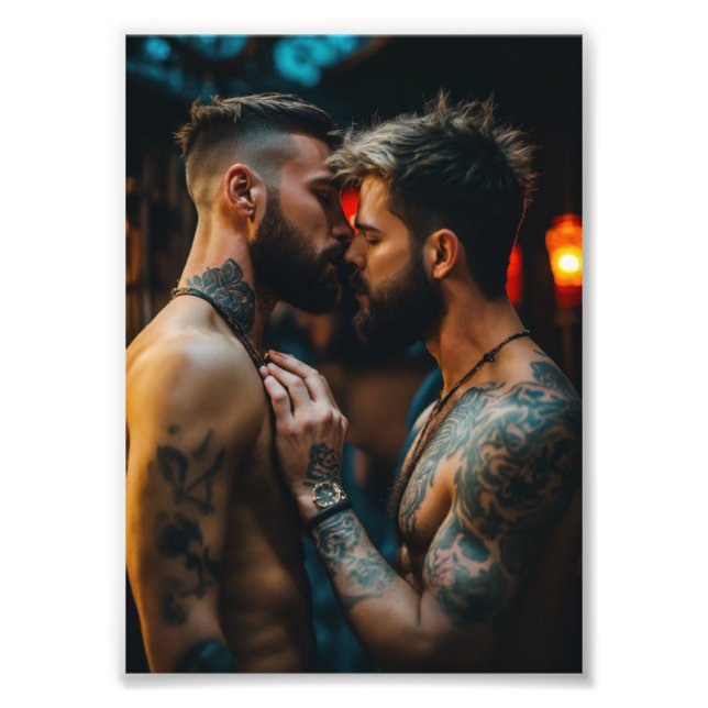 Leidenschaftliche Verbindung - Intime Tattooed Art Fotodruck (Vorne)
