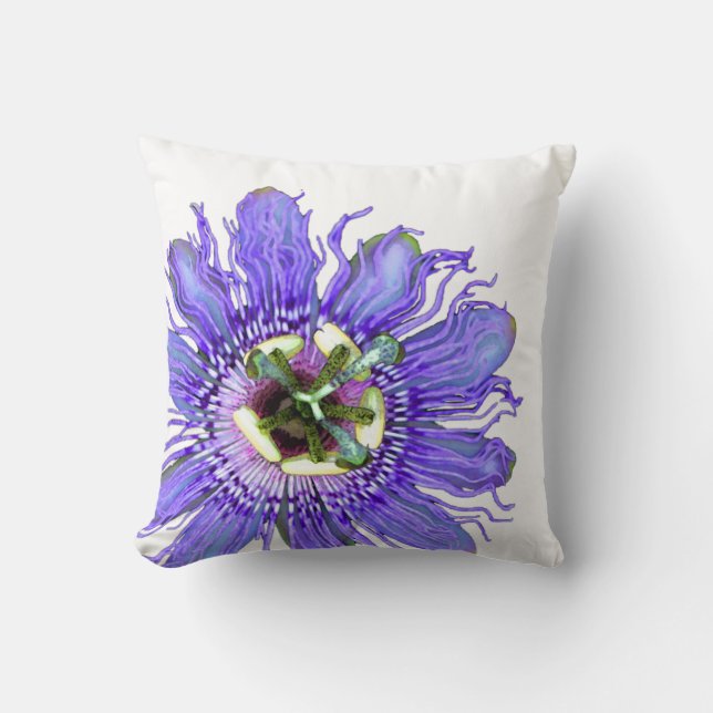 Leidenschafts-Blumen-Kissen Kissen (Vorderseite)