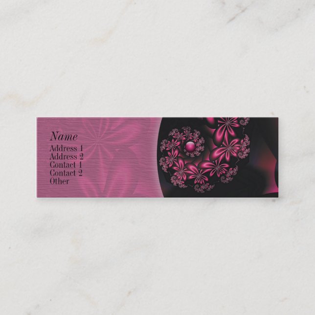 Leidenschafts-Blumen-Kontakt-Geschäfts-Karte Mini Visitenkarte (Vorderseite)