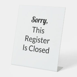 Leider ist dieses Register als weißer und schwarze Sockelschild