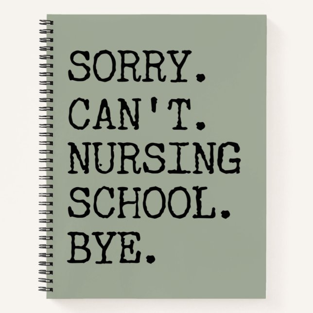 Leider kann die Krankenschule nicht durch die Kind Notizbuch (Vorderseite)