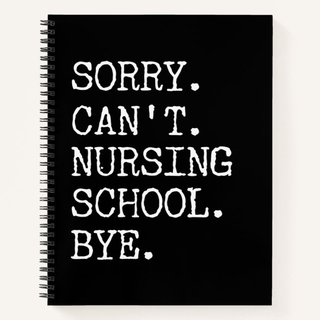 Leider kann die Krankenschule nicht durch die Kind Notizbuch (Vorderseite)