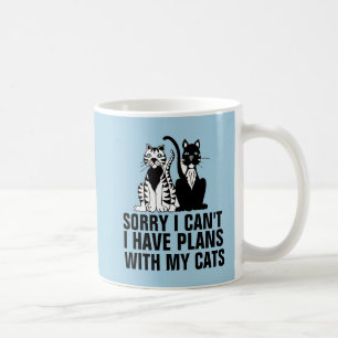 LEIDER KANN ICH KEINE PLÄNE MIT KATZKAFFEE-MUGS PL KAFFEETASSE