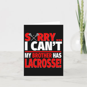 Leider kann mein Bruder nicht Lacrosse - Lacrosse  Karte