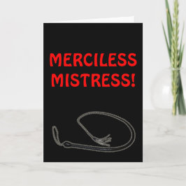 LEIDER MISTRESS! KARTE