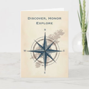 Leif Erikson Day Modern Explorer Kompass mit Karte