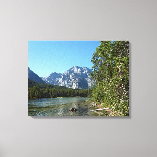 Leigh Lake at Grand Teton Nationalpark Leinwanddruck (Vorderseite)