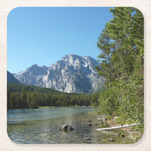 Leigh Lake at Grand Teton Nationalpark Rechteckiger Pappuntersetzer