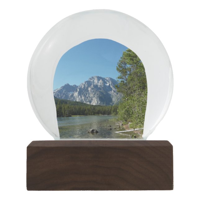 Leigh Lake at Grand Teton Nationalpark Schneekugel (Vorderseite)