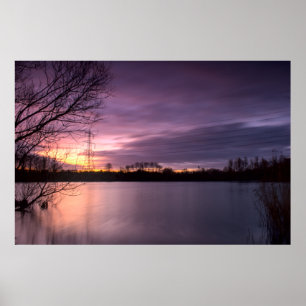 Leighton Buzzard Winter Sunrise (775) Poster