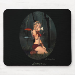 Leihen eines Ohrs Mousepad