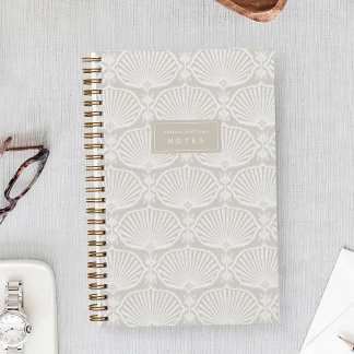 Leinen Beige | Personalisiert für Deco Fans Notizbuch